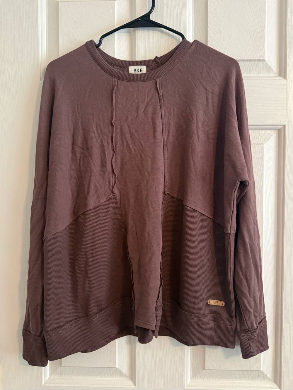 BKE Men’s Crewneck Pullover Sweater in Deep Brown